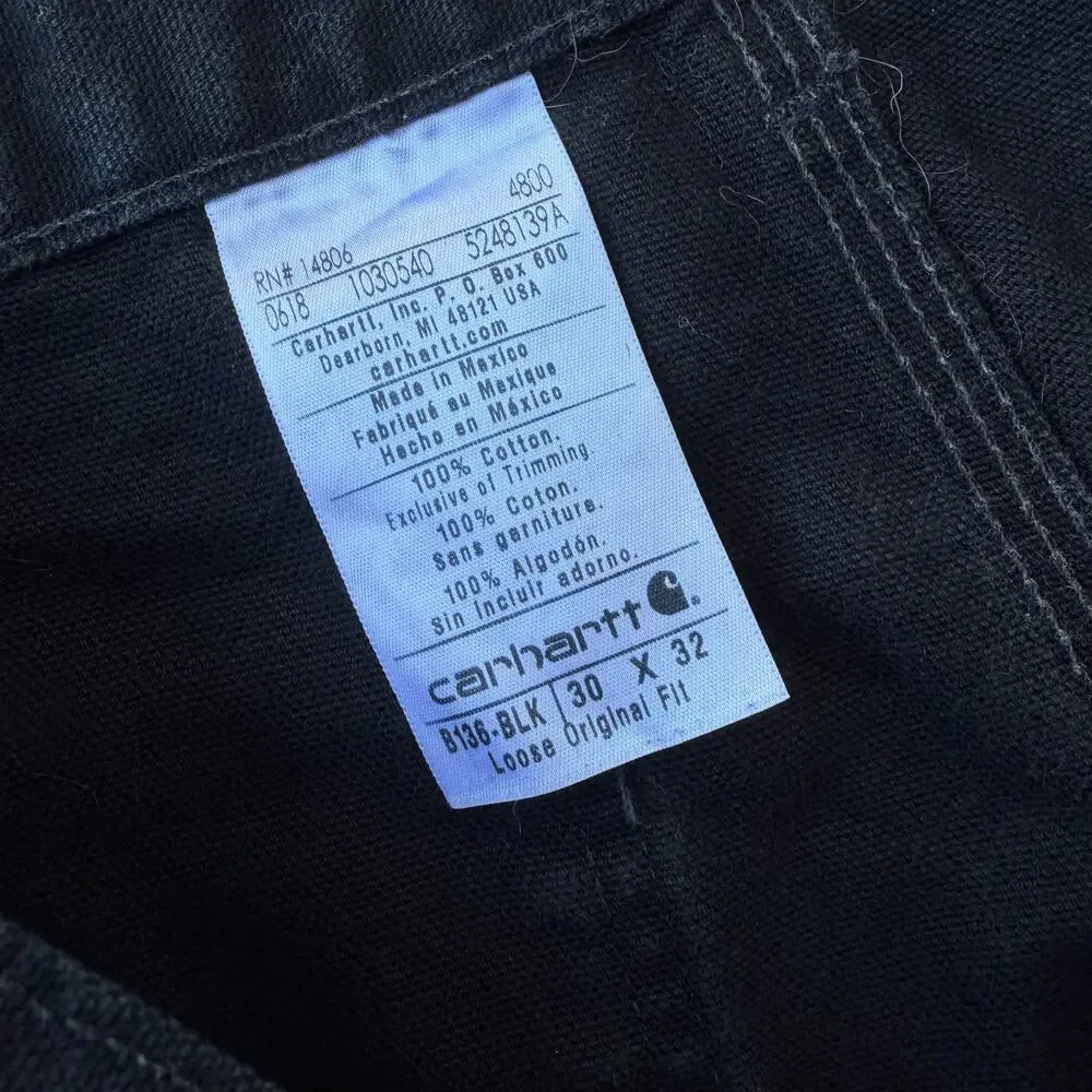Carhartt black double knee work wear carpenter pants - Picture 7 of 7